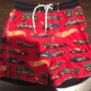 Toddler boys  Gap Hot wheels bathing suit shorts.